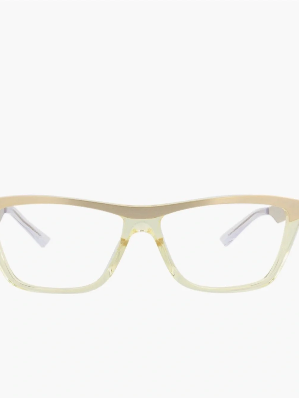 Bottega Veneta Gold Gold Transparent Optical Glasses